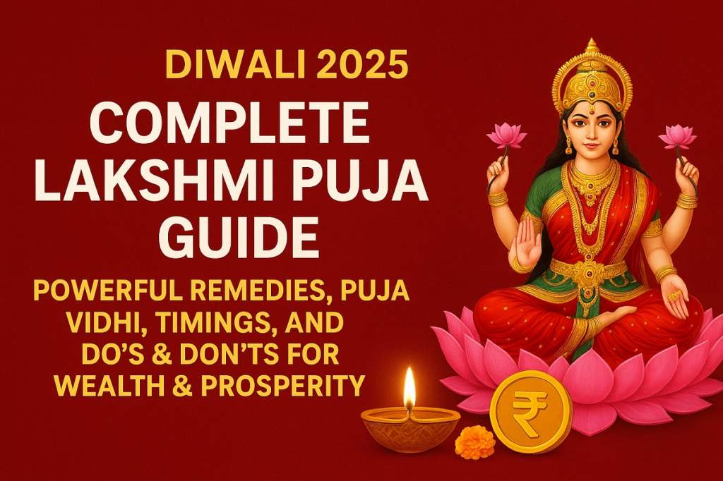 Diwali 2025: Complete Lakshmi Puja Guide – Powerful Remedies, Puja Vidhi, Timings, and Do’s & Don’ts for Wealth & Prosperity
