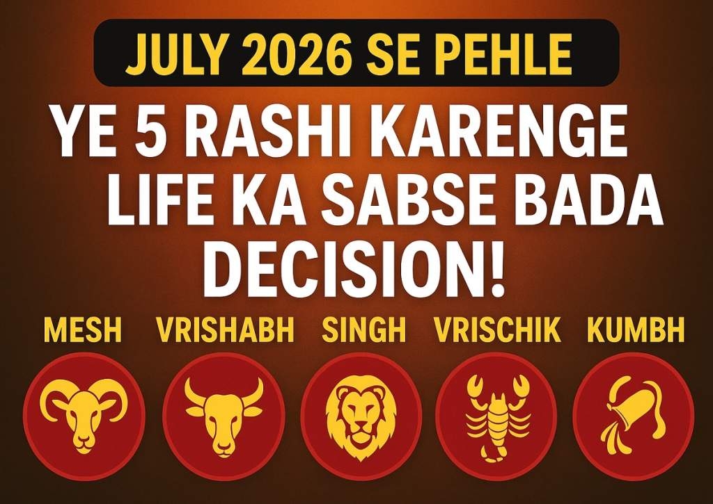 July 2026 Se Pehle Ye 5 Rashi Karengi Life Ka Sabse Bada Decision