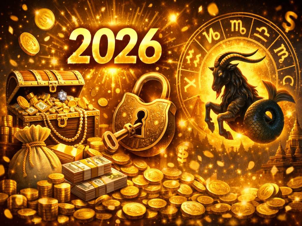 2026 में मकर राशि पर महाधन योग: अचानक खुलेंगे किस्मत के ताले!
