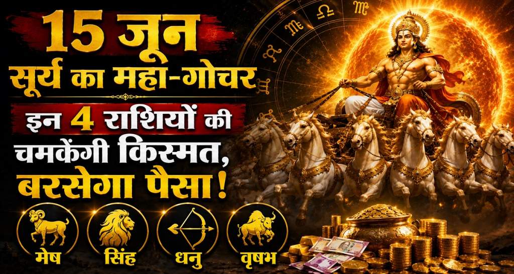 15 जून सूर्य का महा-गोचर: इन 4 राशियों की चमकेगी किस्मत, बरसेगा पैसा!