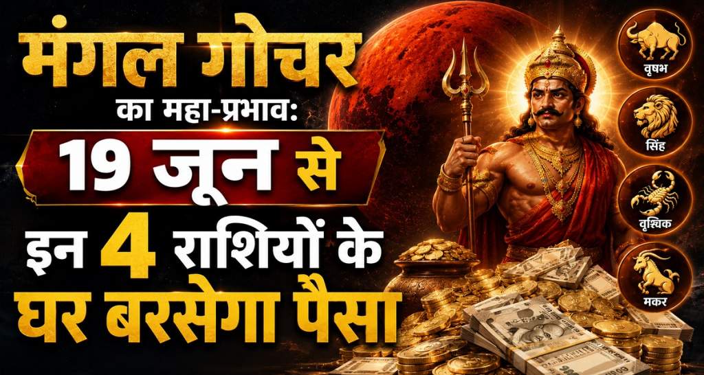 मंगल गोचर का महा-प्रभाव: 19 जून से इन 4 राशियों के घर बरसेगा पैसा